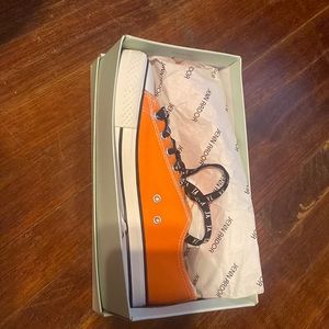 Orange Cavas Shoes